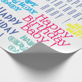 Grattis på födelsedagen Baby Personlig Namn och fä Presentpapper