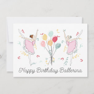 Grattis på födelsedagen Ballerina Birthday Ballet Kort