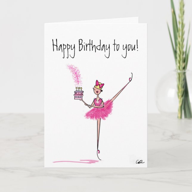 Grattis på födelsedagen Ballet! Kort (Framsida)