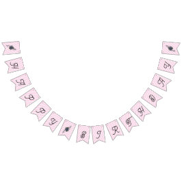 Grattis på födelsedagen Ballet Shoe Flowers Vimplar