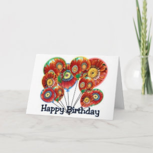 Grattis på födelsedagen-ballonger (dotter) kort
