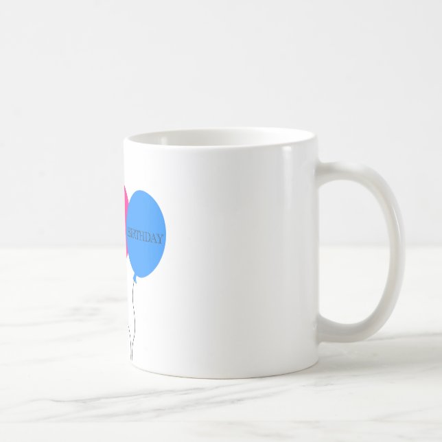 Grattis på födelsedagen-ballonger kaffemugg (Höger)