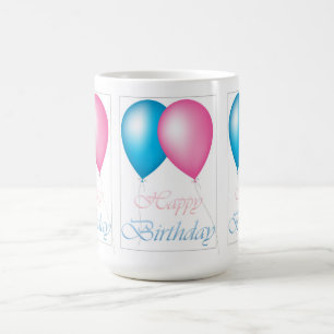 Grattis på födelsedagen-ballonger kaffemugg