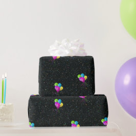 Grattis på födelsedagen-ballonger på Glitter Presentpapper