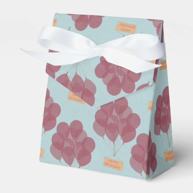 Grattis på födelsedagen-ballonger presentaskar (Framsidan Sidan)
