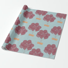 Grattis på födelsedagen-ballonger presentpapper