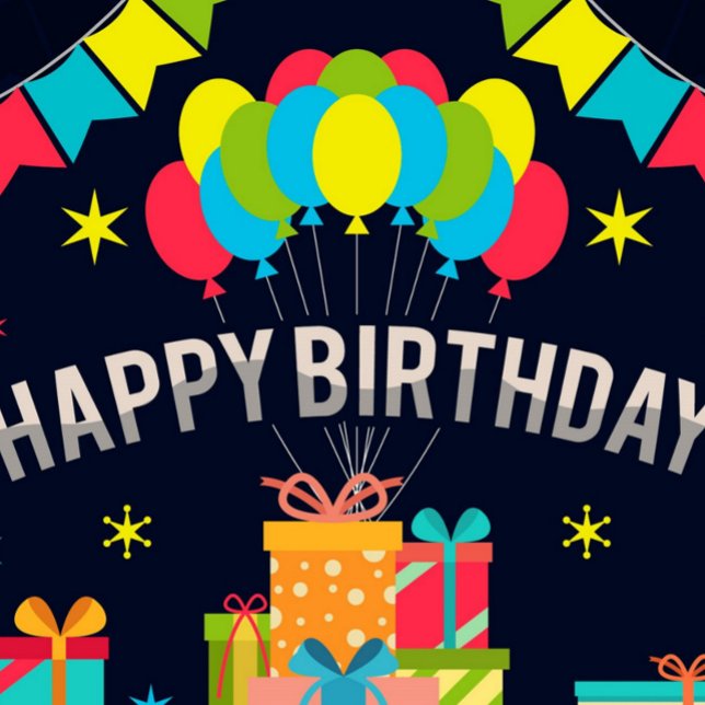 Grattis på födelsedagen-ballonger presentpapper (Happy Birthday Wrapping Paper!)