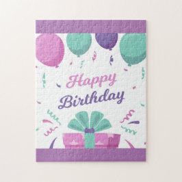 Grattis på födelsedagen-ballonger pussel