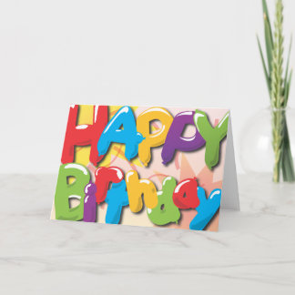 Grattis på födelsedagen Ballons Kort