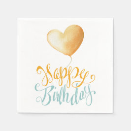 Grattis på födelsedagen Balloon Pappersservett