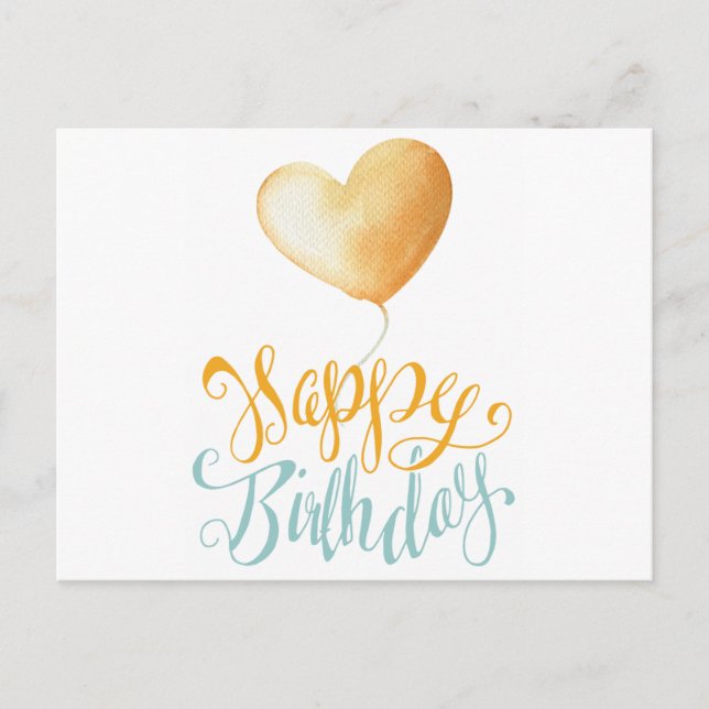 Grattis på födelsedagen Balloon Vykort (Framsida)
