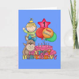 Grattis på födelsedagen Balloons Boy 1-åring Kort