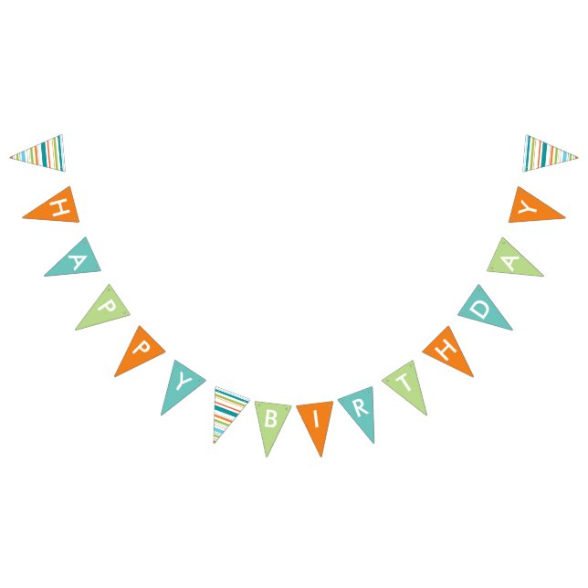 grattis på födelsedagen-banderoll med Rand Vimplar (Alla)