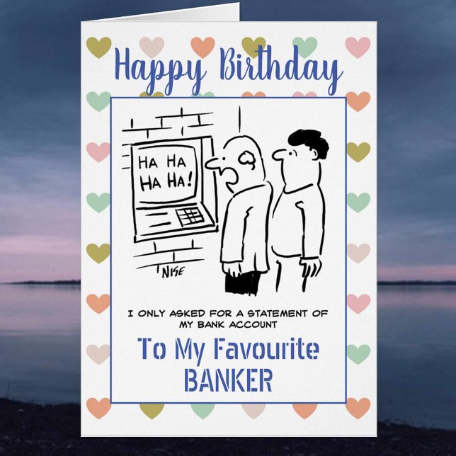 Grattis på födelsedagen Banker Hälsningskort (Skapare uppladdad)