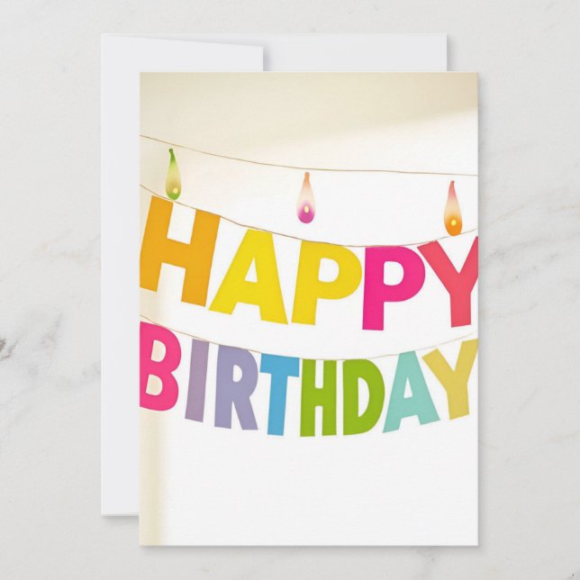 Grattis på födelsedagen Banner Birthday Inbjudningar (Framsida)