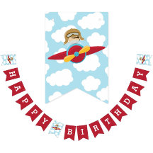 Grattis på födelsedagen Banner Boy Bunting Flaggor