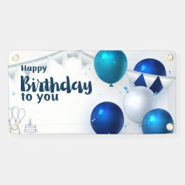 Grattis på födelsedagen Banner, marin blu