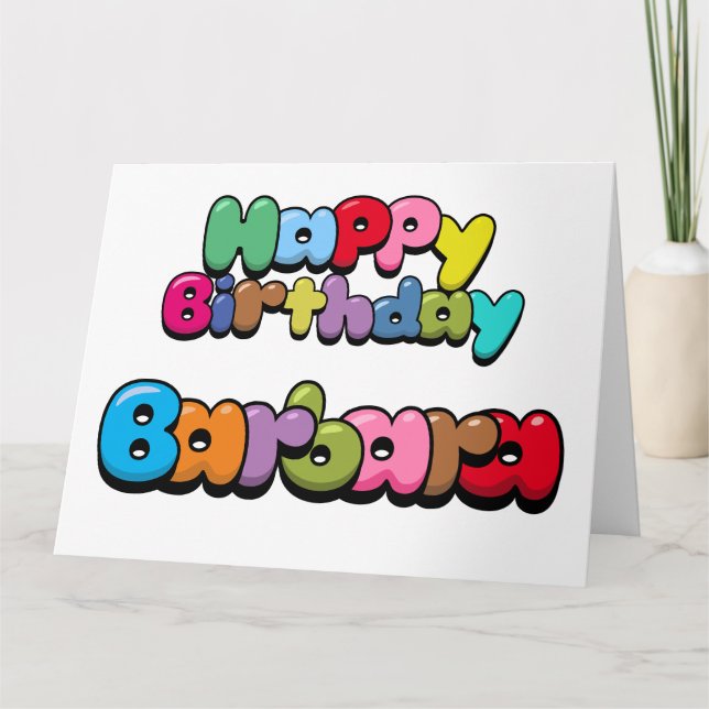 Grattis på födelsedagen Barbara Kort (Framsida)