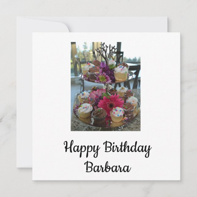 Grattis på födelsedagen Barbara Meddelande (Framsida)