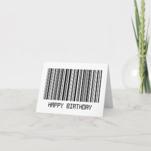 Grattis på födelsedagen Barcode Kort