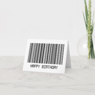 Grattis på födelsedagen Barcode Kort