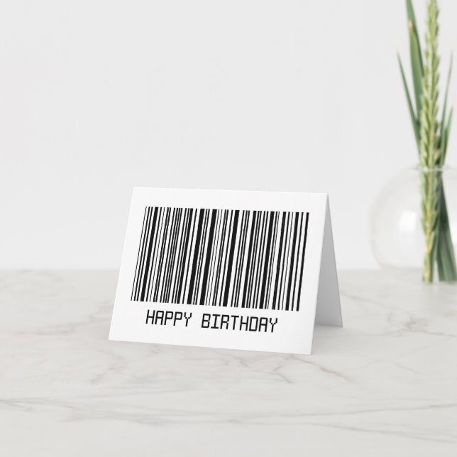 Grattis på födelsedagen Barcode Kort (Framsida)