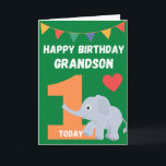 Grattis på födelsedagen barnbarn - 1 Idag Kort<br><div class="desc">Ett vackert födelsedags kort för ditt barnbarn på hans 1-årsdag.</div>