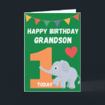 Grattis på födelsedagen barnbarn - 1 Idag Kort<br><div class="desc">Ett vackert födelsedags kort för ditt barnbarn på hans 1-årsdag.</div>