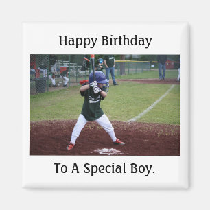 Grattis på födelsedagen Baseball Boy Magnet