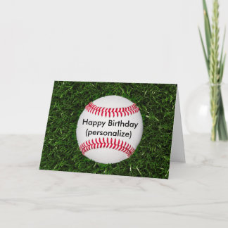 Grattis på födelsedagen Baseboll Kort