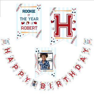 Grattis på födelsedagen Basetball Vimplar