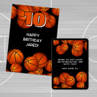 grattis på födelsedagen-basketbollar i idrottsman 