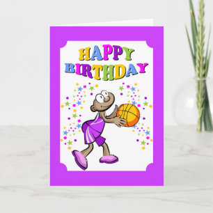 Grattis på födelsedagen, basketspelare kort