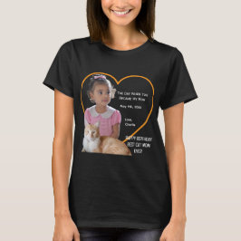 Grattis på födelsedagen Bästa Kattmamma Foto Namn  T Shirt