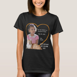 Grattis på födelsedagen Bästa Kattmamma Foto Namn  T Shirt