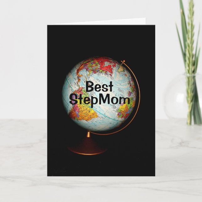 Grattis på födelsedagen bästa steg Mamma på jorden Kort (Framsida)