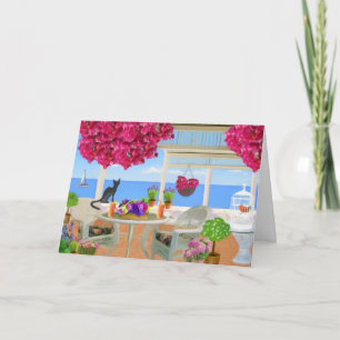 Grattis på födelsedagen Beach Ocean Veranda Kort