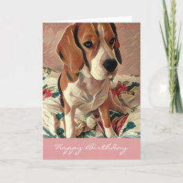 Grattis på födelsedagen Beagle Hund-födelsedagskor Kort