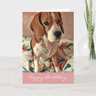Grattis på födelsedagen Beagle Hund-födelsedagskor Kort