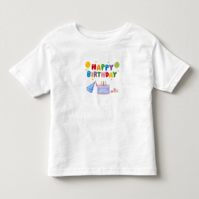 Grattis på födelsedagen Bear Firande eller Birthda T Shirt (Framsida)