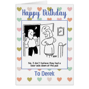 grattis på födelsedagen Beer Drinker Hälsningskort