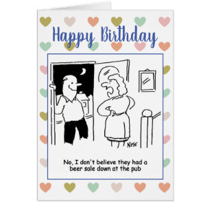 grattis på födelsedagen Beer Sale Drunk Hälsningskort