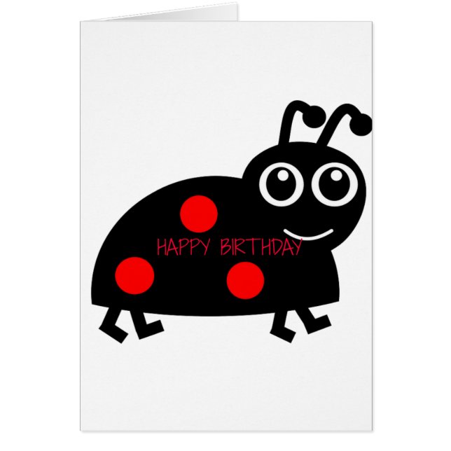 Grattis på födelsedagen Beetle Hälsningskort (Framsidan)