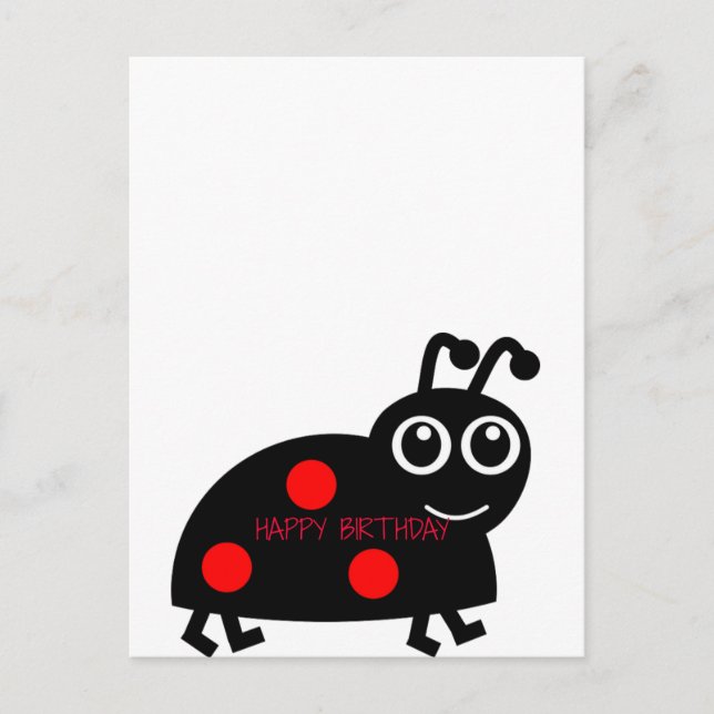 Grattis på födelsedagen Beetle Vykort (Framsida)