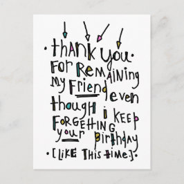 Grattis på födelsedagen (Belated) Vykort