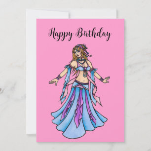 Grattis på födelsedagen Belly Dance-kort Julkort