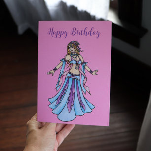 Grattis på födelsedagen Belly Dance-kort Kort