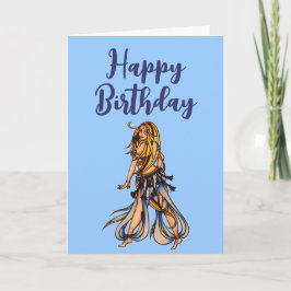 Grattis på födelsedagen Belly Dancer Greeting Card Kort