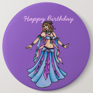 Grattis på födelsedagen Belly Dancer Knapp
