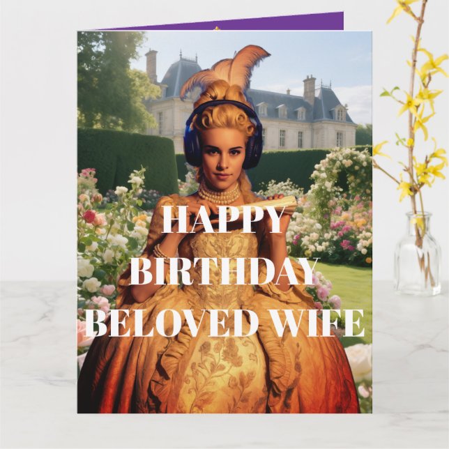 Grattis på födelsedagen Beloved Maka Kort (Gul blomma)